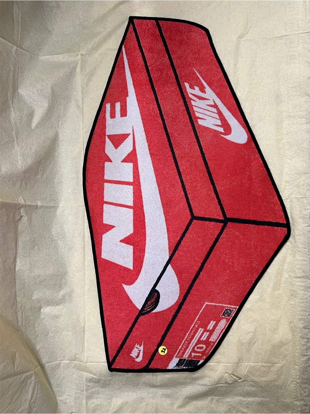 Nike Red and White Shoe Box Rug